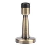 Akozon Butée de porte Butteur en laiton brossé antique en alliage de zinc + Cale Caoutchouc anti-collision pour maison, hôtel, bureau (bronze)
