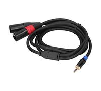 Akozon Câble Adaptateur de Convertisseur Stéréo Mâle à Double XLR Mâle de 3.5mm, Cordon pour Connexion de Mélangeur et d'amplificateur (#1)