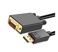 Akozon Câble Adaptateur DisplayPort vers VGA 1,8 M - Câble VGA Stable sans Perte et Projecteur, Cordon Adaptateur Haute efficacité vers