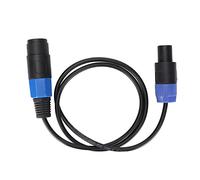 Akozon Câble de Haut-Parleur Professionnel Mâle vers Femelle, Cordon de Tête Ohm à 4 Cœurs, Idéal pour Les Amplificateurs, Les Caissons de Basses et Les écrans de Scène, Longueur 1 M