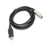 Akozon Câble de Microphone USB vers XLR Interface de Conversion A/D Haute Vitesse pour Micros Dynamiques, Adaptateur d'enregistrement Studio Plug & Play avec Cordon blindé sans Bruit