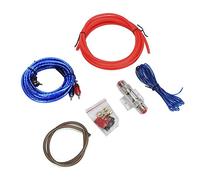 Akozon Cables Subwoofer Coche, Kit de Câble D'amplificateur Audio de Puissance de Voiture en Alliage de Zinc 10GA pour Haut-Parleur Voiture