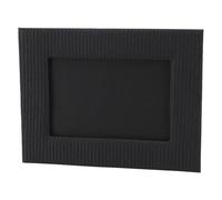 Akozon Cadre d'image en Cuir en Cuir pour Photos de 6x4 Pouces - Décor de Maison de Texture Unique, Cadre Photo D'affichage de Bureau 8.5x4.7x6,5 Pouces (Black)