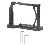 Akozon Cage de Caméra A6700 Handle de Poignée Froide à Chaussures LED LED LED ARCA Système de Libération Rapide Alliage