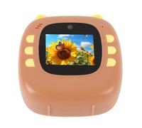 Akozon Caméra à imprimé instantané 20MP HD Double Lens Selfie 4X Zoom Screen 2 Pouces Caméra de Voyage Compact avec 3 Rouleaux Papier imprimé pour Garçons Girls (Brown)
