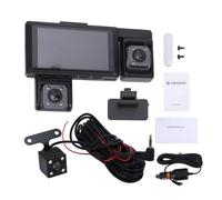 Akozon Caméra de Tableau de Bord 360° 4 Canaux, Caméra de Tableau de Bord Avant Arrière Gauche Droite pour Voitures, Vision Nocturne à 4 Lumières IR, Contrôle par Application WiFi, WDR,