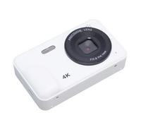 Akozon Caméra Numérique 48MP, Caméra D'étudiant Portable Compact avec Zoom 5X, écran, Filtres Multiples, pour Les Voyages Quotidiens avec Détection de Sourire (White)