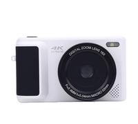 Akozon Caméra Numérique 4K pour Photographie 64MP HD Autofocus 16x Digital Zoom Retro Mirrorless Video Camera avec écran Flip pour Le Voyage (White)