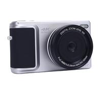 Akozon Caméra Numérique 4K pour Photographie 64MP HD Autofocus 16x Digital Zoom Retro Mirrorless Video Camera avec écran Flip pour Le Voyage (Silver)