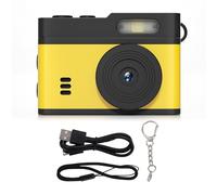 Akozon Caméra Porte-clés, écran HD 0.96 Pouces, 1080P, 12mp, Compacte, Vintage, avec Lumière de Remplissage LED, pour Voyage sur Campus (Noir Jaune)