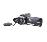 Akozon Caméra Vidéo 4K, Caméscope 80mp HD, 3 Pouces, écran Rotatif à 270 Degrés, Zoom 18X, Enregistreur Vidéo Numérique avec Flash LED de Voyage