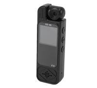 Akozon Caméscope Portable Portable avec Caméra 4K avec Objectif Rotatif à 180 Degrés, Batterie 1200 MAh, Arrière, Enregistrement en Boucle pour Les Forces de L'ordre, Les Voyages à
