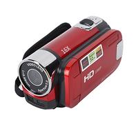 Akozon Caméscope Vidéo Portable, Caméra DV 1080P 16MP Écran Rotatif TFT 2,7 Pouces 16x Vlogging Vidéo pour Enfants Zoom Numérique avec Câble USB Mini Lecteur DV Noir (Rouge)