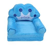 Akozon Canapé-lit Pliable de Dessin animé - Adorable Chaise Longue avec Un Joli Design de Couronne, Matériau en Velours Cristal Doux, Fermeture éclair Sécurisée, Idéal pour Lire, et Faire la Sieste.