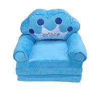 Akozon Canapé-lit Pliable de Dessin animé - Adorable Chaise Longue avec Un Joli Design de Couronne, Matériau en Velours Cristal Doux, Fermeture éclair Sécurisée, Idéal pour Lire, et Faire la Sieste.