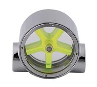 Akozon Capteur de Débit de Refroidissement Indicateur de Débit d'Eau G1/4 avec 5 Pales pour Ordinateur en Metal