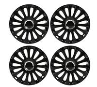 Akozon Capuchons de Moyeu de Roue de 15 Pouces, Couvercles à Clipser Noirs | Plastique ABS, Protection contre les éruptions Cutanées et les Trottoirs, Style de Couvre-jante, Montage de Roue en Acier