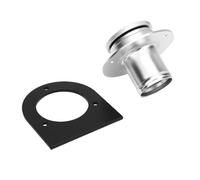 Akozon Capulet en Alliage en Alliage en Aluminium avec Support - 17-2530 Réservoir de Remplissage de Carburant et Capuchon de Gaz à Col de Remplissage pour Hot Rods et Rails de Sable (SILVER)