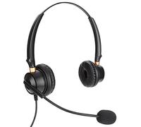 Akozon Casque d'écoute Professionnel Antibruit en Aluminium avec Centre d'appels 3,5 Mm, Cours en Ligne - Communication et Conférence Téléphonique