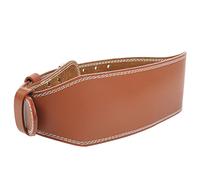 Akozon Ceinture de Musculation avec Double Boucle en Acier pour Salle de | Large soutien de taille en cuir Pu, ceinture de Fitness marron pour soulevé de terre, Squat, aviron, musculation,