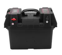 Akozon Centre d'alimentation de Batterie avec Ports USB, Batterie de Secours, Accessoire Marin Portable avec Voltmètre, pour Voiture, Camping-Car, Yacht, Bateau, 12V