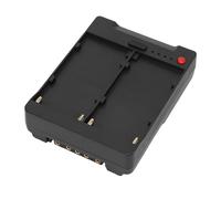 Akozon Chargeur de Batterie de Lumière de la Caméra V Adaptateur de Batterie LED Double Chargeur de Batterie Double pour NP F550 F750 F970 LI Batterie 2 Slot Battery Chargeur