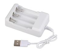 Akozon Chargeur Portable Akozon 5 V pour Piles Rechargeables AA/AAA avec connectivité USB - Trois Emplacements Indépendants pour Une Charge Simultanée