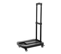 Akozon Chariot à Bagages Pliable, Chariot à Bagages Robuste, Plate-Forme Utilitaire avec 5 Roues pour Déplacer Un Magasin de Voyage (S)