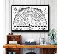 Akozon Charte d'arbre Généalogique à Remplissage - Affiche de Généalogie Vierge pour 6 Générations d'histoire Familiale, Tableau 'arbre Généalogique en Papier Parchemin 60 X 40 Cm (WHITE #50)
