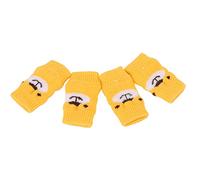 Akozon Chaussettes de Protection des Articulations de Chien de Dessin animé Mignon pour Teddy - Protections élégantes des Genoux et des Coudes - Lot de 4, Parfaites pour Rester