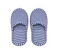 Akozon Chaussons, Pantoufles Antidérapantes en Coton Pliables Portables pour Le Voyage et la Maison Réutilisables (Bande Grise)