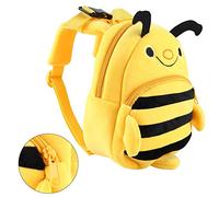 Akozon Children Toddler Preschool Plux Backpack Little Bee Cartoon Bag | Enfants Sacs à Lunch Mignons pour Garçons et Filles 2 à 4 Ans