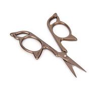 Akozon Ciseaux à Fil Rétro Plaqués or, 1 Pièce, Ciseaux de Tailleur Antiques en Acier Inoxydable, Accessoires de Couture Ménagers, Broderie et Artisanat (Marron foncé)