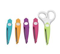 Akozon Ciseaux Décoratifs pour Enfants - Ciseaux Artisanaux 5 en 1 avec Lames Remplaçables - Sûrs pour l'école et les Projets