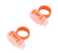 Akozon Clamp/Holder de Contrôle de Batterie de Tambour en Silicone 1 Paire pour les Débutants pour les Débutants, Améliorez l'adhérence et le Confort en Jouant (Orange et blanc)