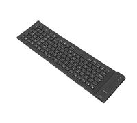Akozon Clavier Pliable en Silicone, Conception d'étanchéité, Clavier de Saisie Muet, Pliable, 108 Touches, étanche, Complet (Black)