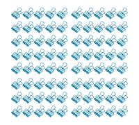 Akozon Clips de Classeur de 19 Mm 80pcs de Petits Clips de Classeur en Métal Fort pour les Fournitures de Bureau, les Pinces en Papier et l'organisation (BLUE)