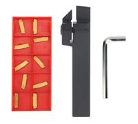 Akozon CNC tour porte-outil de tournage 100mm MGEHR1616-2 et inserts et clé 10 pièces MGMN200-G(L'apparence du tranchant du couteau est aléatoire)