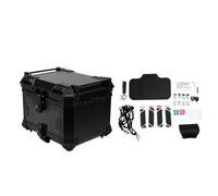Akozon Coffre Supérieur pour Moto 45L en Alliage D'aluminium étanche avec | Boîte Arrière, Joint en Silicone, Coins Renforcés, Dossier rembourré, Support de Support Arrière, VTT et UTV, Utilisation