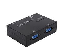 Akozon Commutateur VGA 2 Entrées + 1 Convertisseur de Sortie pour Plusieurs Ordinateurs vers Un Seul écran d'affichage, Commutateur de Signal Vidéo Plug and Play pour Moniteurs et Projecteurs