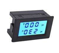 Akozon Compteur d'Affichage de Courant de Tension CA QH4835A - Voltmètre Ampèremètre Numérique à Double Affichage LCD avec Mesure Précise - Outils et Amélioration de l'/Électriq