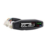 Akozon Compteur de Vitesse de Moto, Jauge Numérique LCD Universelle avec Compteur Kilométrique, Tachymètre, Indicateur de Vitesse pour Motos 2 Temps 4 Temps, Coque ABS Noire, Affichage