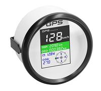 Akozon Compteur de Vitesse GPS 85 Mm Nœud Mph Km/H Multifonction DC9-32 V Écran TFT IP67 Compteur Kilométrique étanche pour Voiture Camion Moto Véhicule Vidéo Aérienne