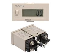 Akozon Compteur électrique Numérique AC110-220 V H7ET avec écran LCD à 6 Chiffres - Chronométrage Précis des Heures et des Minutes, Installation Facile, Batterie Intégrée (0,0 heures)