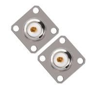 Akozon Connecteur Adaptateur Coaxial RF pour Châssis de Panneau de Prise UHF Femelle So239 à 4 Trous, 2 Pièces