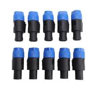 Akozon Connecteur D'amplificateur de Câble Audio à Verrouillage torsadé, Prise de Haut-Parleur pour Connecteurs NL4FC à 4 Pôles et 4 Broches Ohm (10PCS)