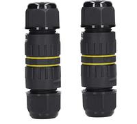 Akozon Connecteur de Boîte de Jonction M25 à 4 Cœurs, 2 Pièces, pour Utilisation en Extérieur, étanche IP68, Boîte de Jonction de Câble électrique pour Lumières de Jardin et équipements d'Extérieur