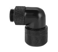 Akozon Connecteur de Refroidissement à Eau, Tube épais, Angle Droit à 90 °, cuivre, matériau é, Finition soignée (Noir), Filetage G1 4, G1 4 (Noir)