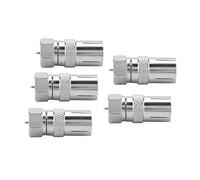 Akozon Connecteurs d'adaptateur d'antenne TV Coaxiaux RF, Prise Mâle de Type F, Paquet de 5