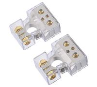 Akozon Connecteurs de Bornes de Batterie Robustes, Bornes de Batterie Positives et Négatives, Connecteur 0/4/8/10, Pince de avec Cales d'espacement, Automobile, Voiture, Bateau - Lot de 2